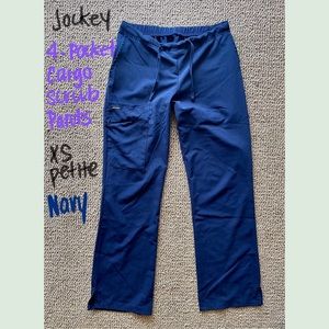 Jockey 4-Pocket Cargo Scrub Pants XS Petite Navy